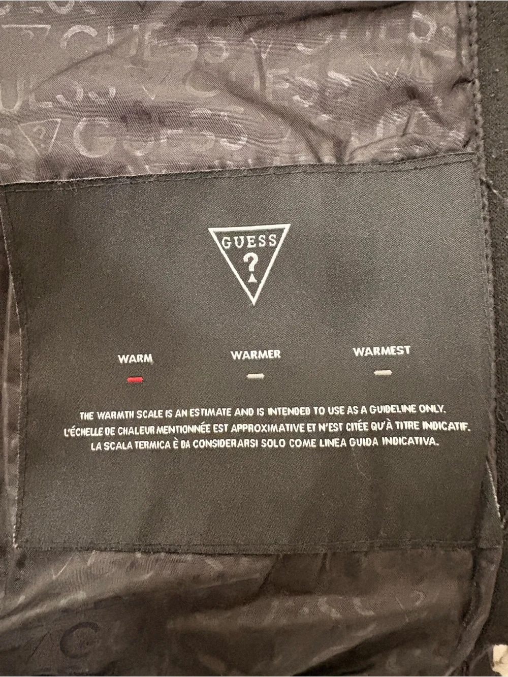 Guess Black Quilted Puffer Jacket